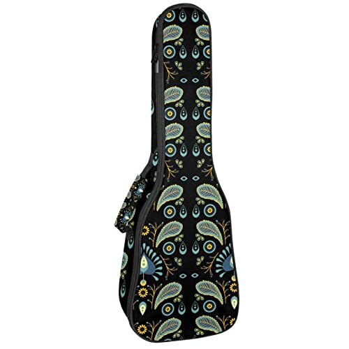 Mersov Tenor Ukulele Gigbag Waterdichte Ukelele Case Gewatteerde Rugzak, Geweldig voor Sopraan Concert (21/23/24") Abstract Zwart