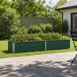 vidaXL Verhoogde Tuinbak Groen 160 x 40 x 24 cm Gegalvaniseerd Staal