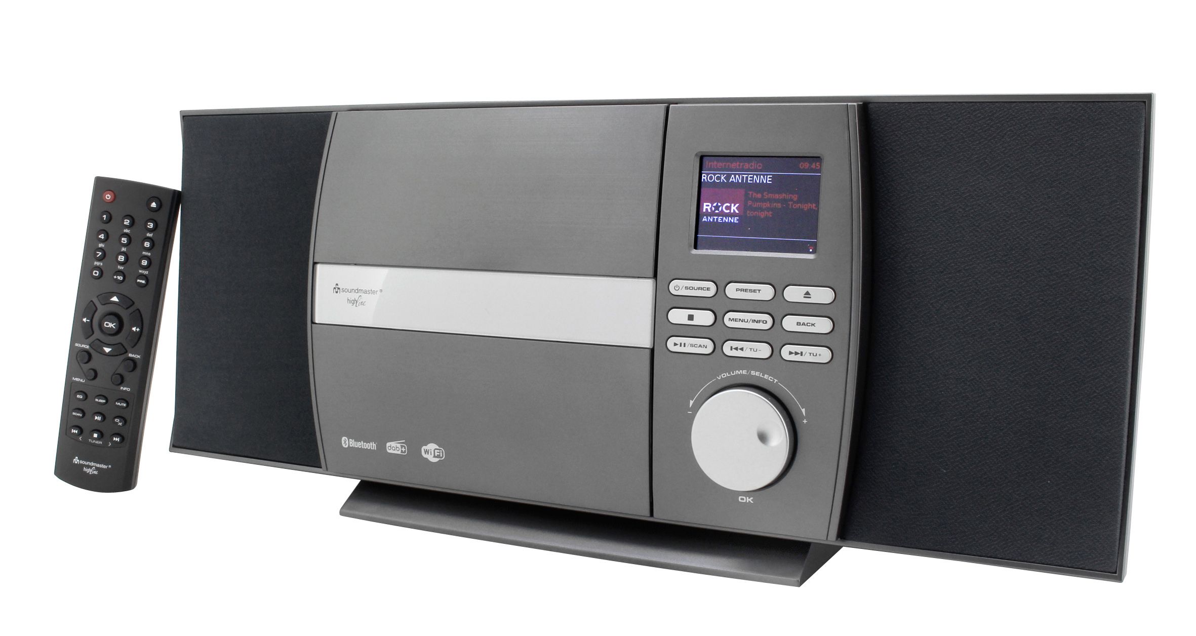 Soundmaster ICD1010AN - Stereo Music Center with Internet, DAB+, CD, Bluetooth and App Control - Black