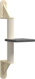 vidaXL Kattenmeubel wandgemonteerd met krabpaal 85,5 cm donkergrijs