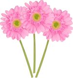 DK Design Kunstbloem Gerbera - 3x - 72cm - roze - Real Touch