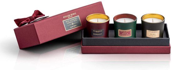 Atelier Rebul Limited Edition Scented Candle Trio Set - 3 Geurkaarsen - 3 x 65gr - 16 Branduren elk - Sojawas