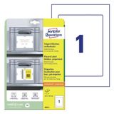 Avery Positioneer etiket voorbedrukt 220x160mm 5 vel 1 etiket per vel 3-talig