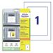 Avery Positioneer etiket voorbedrukt 220x160mm 5 vel 1 etiket per vel 3-talig