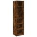 vidaXL Hoge kast, gerookt eikenfineer, 45x41x185 cm, houtvezelplaat