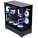 Itek Showbui 37B - ATX-toren met 3 ARGB-ventilatoren (12 cm), USB-C, 2 x USB 3.0 en zij- en frontpanelen van gehard glas
