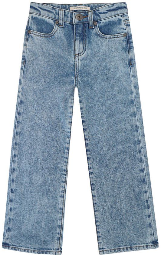 Your Wishes Denim Wide Leg Pants Jeans Meisjes - Lichtblauw - Maat 140