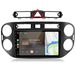 VW Tiguan 5N (2007-2016) Kit d'installation radio avec Carplay, Android Auto, Navigation, Bluetooth, DAB+, Caméra de recul, Écran 9 pouces, Stockage 64 Go