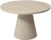 Vente-unique Uitschuifbare eettafel voor 4 personen van MDF - Beige natuursteeneffect - LARIOZA