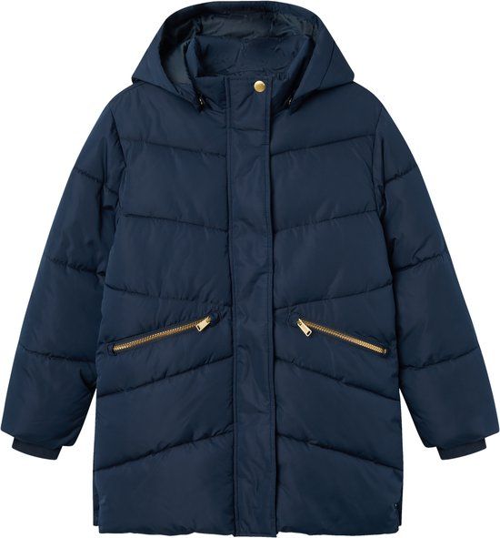 NAME IT KIDS NKFmemo Winterjas Meisjes - Donkerblauw - Maat 116 - 2024