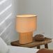 Corep SAS Santorini lampe de table bois clair/beige hauteur 38 cm