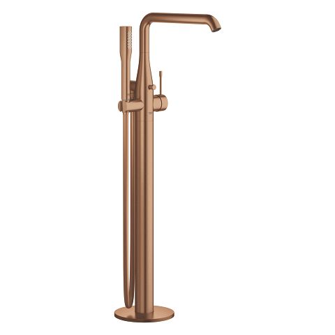 GROHE Essence New afbouwdeel v. vrijstaande badkraan m. omstel m. draaibare uitloop 27.7cm m. handdouche en doucheslang 125cm brushed warm sunset 23491DL1