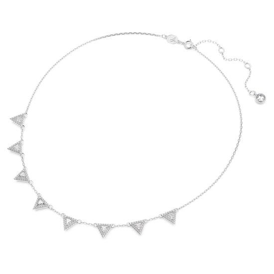 Swarovski Ortyx Minimalistische Ketting voor Dames - Zilver - Swarovski Kristal