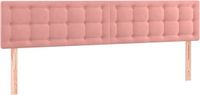 vidaXL Hoofdbord van fluweel roze 160x5x78/88 cm
