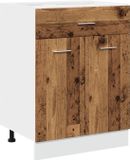 vidaXL Onderkast Lyon 60x46x81,5 cm Bewerkt Hout Oud Houtkleurig