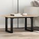 Maison Exclusive Table de conférence avec cadre en forme de O, 80x50x40 cm, bois de pin et acier
