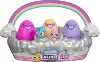 Hatchimals Alive - Voorjaarsmandje met 6 minifiguren - 3 eieren die zelf uitkomen - paasspeelgoed