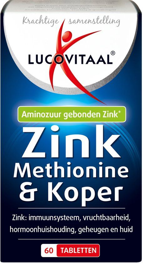 Lucovitaal Zink Methionine & Koper Voedingssupplement - 60 tabletten
