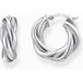 Thomas Sabo CR742-001-21 Bold - Silberne Creolen 20,0 mm verschlungenes Design Damen