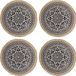 Creative Tops Placemats - Ronde Placemats Set van 4 43 centimeter Jute Blauw