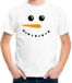 Bellatio Decorations Sneeuwpop Kerst t-shirt - wit - kinderen - Kerstkleding / Kerst outfit 116/134