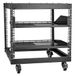VEVOR 9U Open Frame Server Rack, 23"-40" Verstelbare Diepte, Vrijstaand of Wandmontage Netwerk Server Rack met 360° wielen, Heavy Duty 4 Post Houdt Al Uw Networking IT-apparatuur AV-Gear Router