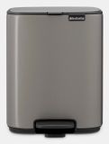 Brabantia Bo Pedaalemmer - 7 liter - Platinum