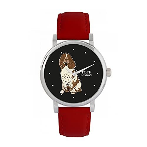 Toff London Bruin Wit Springer Spaniel Hondenhorloge