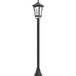 Lampe de jardin noire ABS polycarbonate 15 x 15 x 127 cm