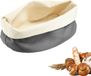 Westmark Broodzak Ovaal – Stoffen Broodmand voor Brood, Broodjes, Gebak & Fruit – Moderne Broodopberger van Katoen – Antraciet/Beige, 25 x 18 cm