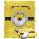 MINIONS Deken, 152 x 127 cm, Stuart Face Silky Touch, superzachte plaid