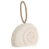 ITEM international ITEM Deurstopper schelp - cement/wit - 20 x 8 x 16 cm - mediterraans