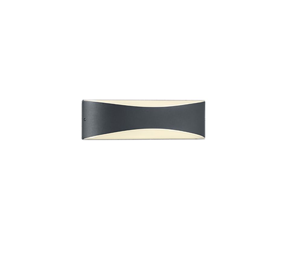 TRIO Konda LED Wandlamp - Antraciet - IP65 - 9W - 3000K - 1200 lm