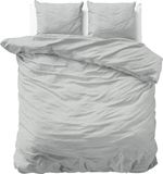 Sleeptime Flanel Jason Dekbedovertrekset Lits-Jumeaux 240x200/220 Grijs