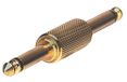 Alpha Audio 191531 stekker jack adapter 6,3 mm mono jack - 6,3 mm mono jack, rechte versie, vergulde contacten
