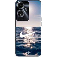 Maniacase Hoesje Oppo A59 5G nike logo wit zeezon