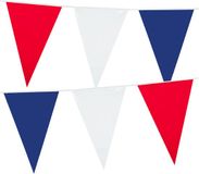Merkloos / Sans marque Boland Bv 3x stuks oranje Holland plastic groot formaat vlaggetjes/vlaggenlijnen van 10 meter. Koningsdag/supporters feestartikelen en versieringen