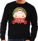 Bellatio Decorations Shoppartners Bv Foute kersttrui / sweater - zwart - blote Kerstman Im Too Sexy For This Shirt heren L