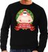 Bellatio Decorations Shoppartners Bv Foute kersttrui / sweater - zwart - blote Kerstman Im Too Sexy For This Shirt heren L