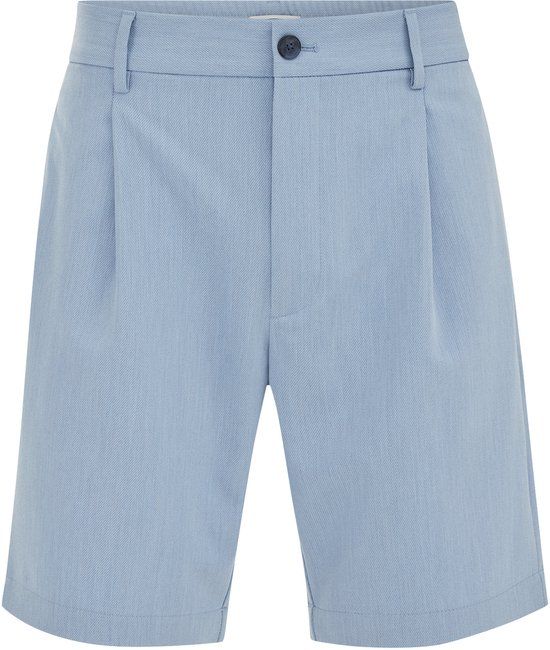 WE Fashion Heren loose fit short lichtblauw