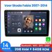 Awesafe Autoradio Geschikt Voor Skoda Fabia (2007 t/m 2014）- 2+64GB 4Core - 10.1 inch Android 14.0 CarPlay Autoradio - Draadloos CarPlay & Android Auto - Bluetooth & WiFi - GPS Navigatie