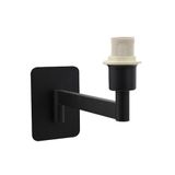 VoltShine Draaibare wandlamp – veelzijdige verlichting in zwart, met E14-lampfitting, afmetingen 14,5 x 8 x 22 cm, ideaal voor moderne ruimtes