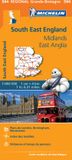 Michelin 504 South East England, Midlands, East Anglia Wegenkaart Schaal 1:400.000
