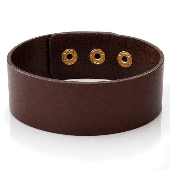 LGT JWLS Verstelbare Leren Armband in Bruin - Vintage
