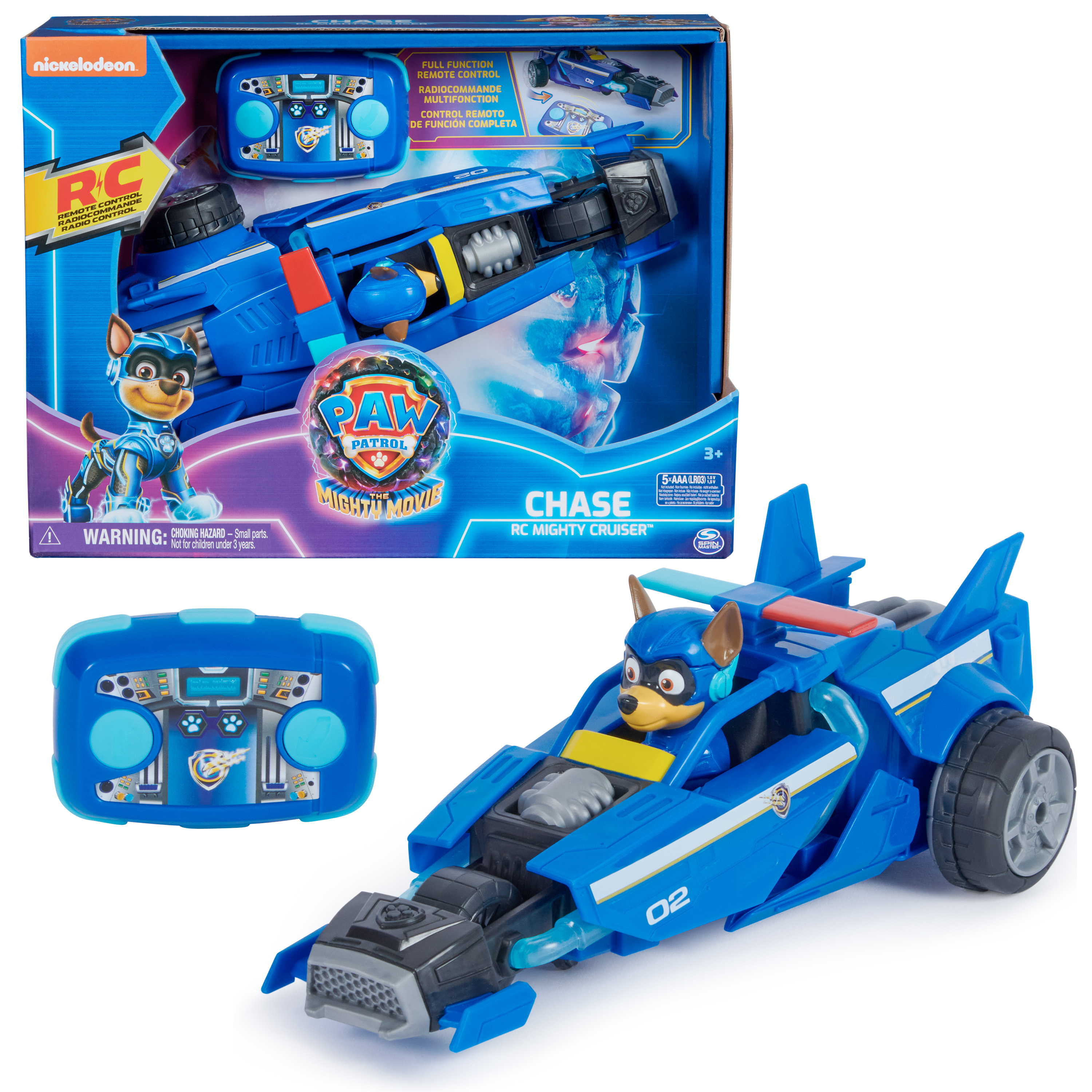 Spin Master PAW Patrol The Mighty Movie RC - Afstandsbediening Auto met gevormde Mighty Pups Chase