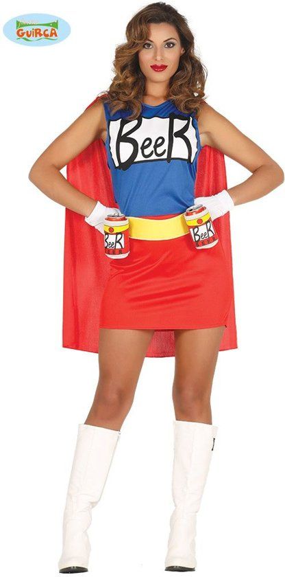 Super Bier Drinker Vrouw Maat 36/38 Bierfeest Verkleedkleding
