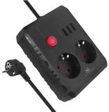 Maclean MCE388 B - Stekkerdoos - 2 stopcontacten + 3xUSB - 3 m - Zwart