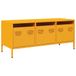 Acier laqué moutarde meuble TV 101,5x39x43,5 cm
