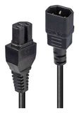 Lindy 30402 electriciteitssnoer Zwart 3 m IEC C14 IEC C15