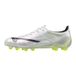 Mizuno Alpha II Made in Japan FG - Blanc/Argent irisé/Noir - Herbe naturelle (FG), pointure 47